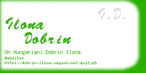 ilona dobrin business card